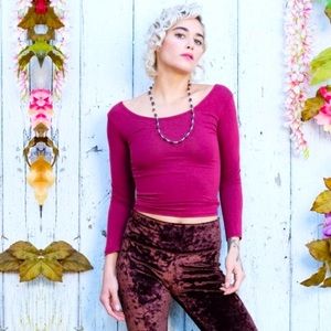 Warrior Within Maroon Bamboo Cotton Long Sleeve Shirt